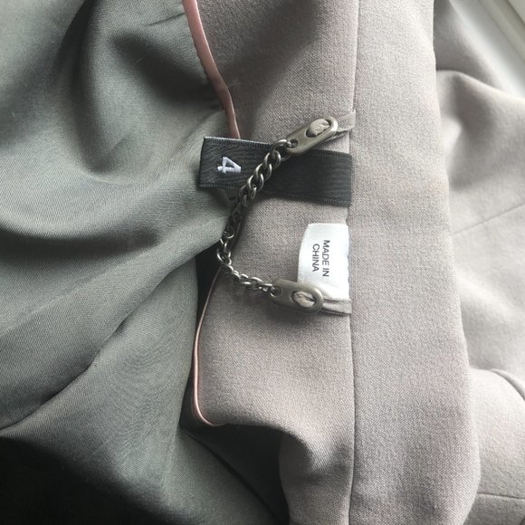 H & M One Button Blazer + Grey + Size 4 - Picture 6 of 7